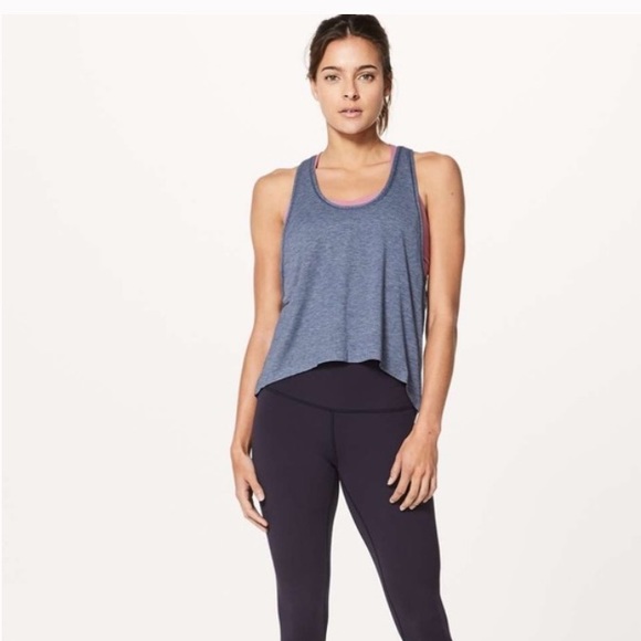 lululemon athletica Tops - Lululemon Intended tank in heather dark cobalt.